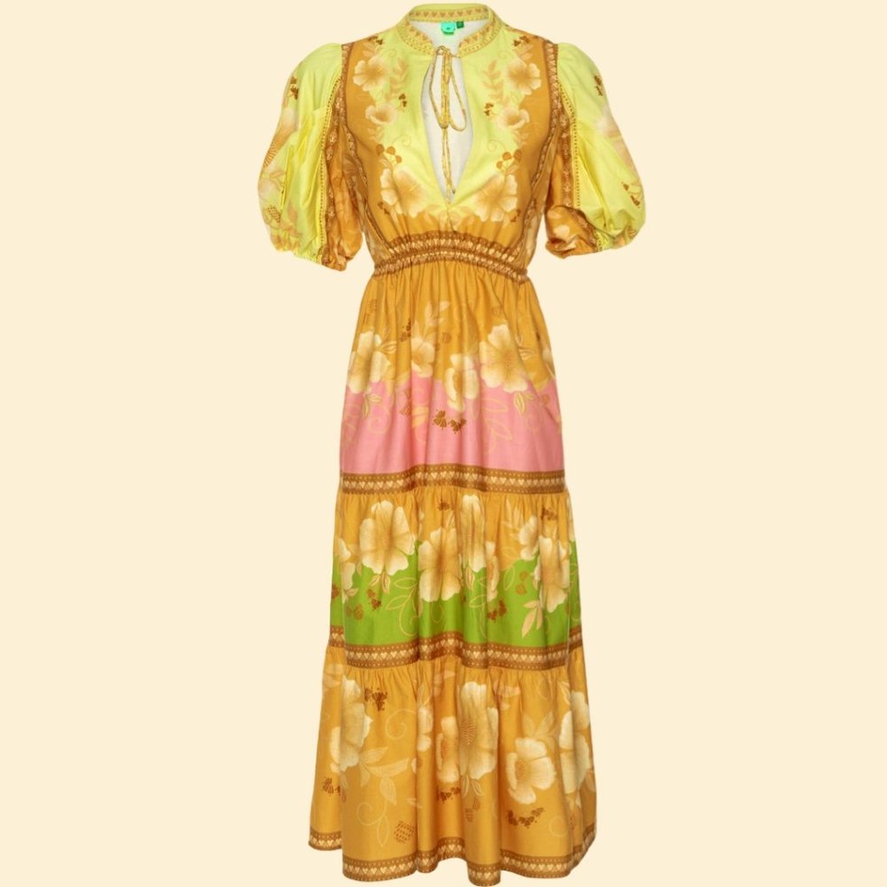 FARM RIO Floral Summer Cotton Dress sz S NWT Adorable!!!